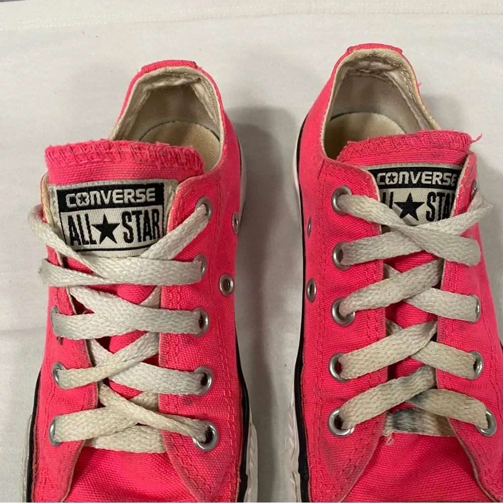 Converse All Star Low Top Pink Shoes Kids Girls Youth Size 12